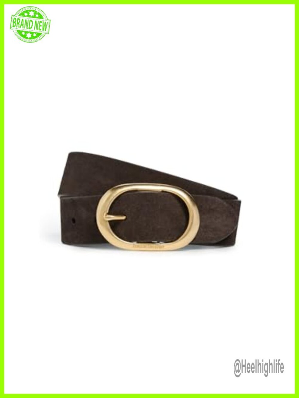 Suede Leather Fashion Jean Belt Antiqued Buckle 1.5in Wide
